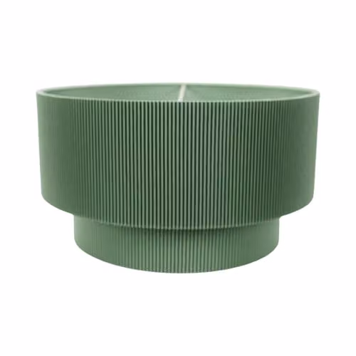ValueLights Mason Ruched Crinkle Fabric 2 Tier Green Ceiling Canopy Lampshade with LED Bulb, Width: 31 cm – 1