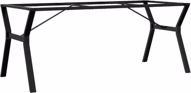 Berkfield Home Y-Frame Dining Table Legs in Black Cast Iron W/D/H: 180 x 80 x 73 cm – 1