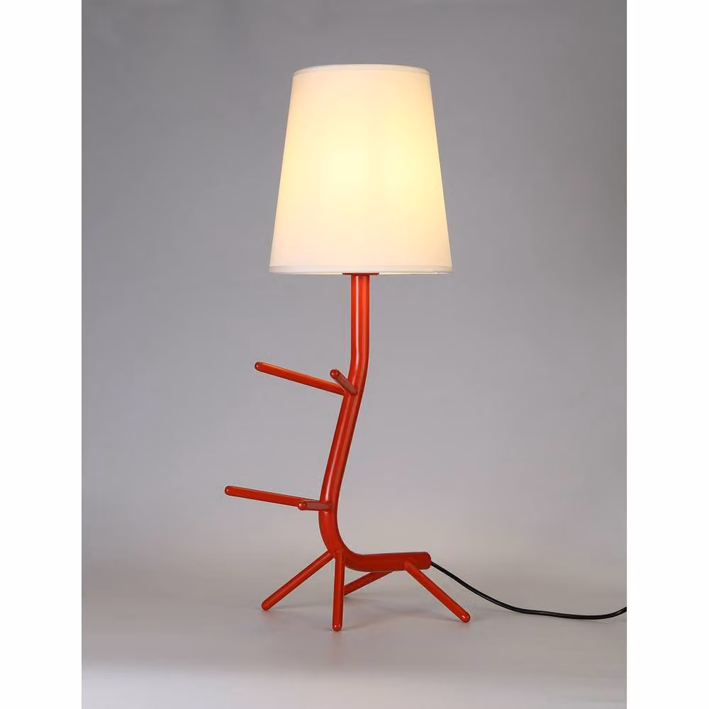 Netlighting Mantra Iluminación Centipede Table Lamp with Fabric Shade, Red and White – 6
