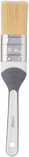Harris Seriously Good Woodwork Stain and Varnish Angled Flat Brush in Beige, White and Grey