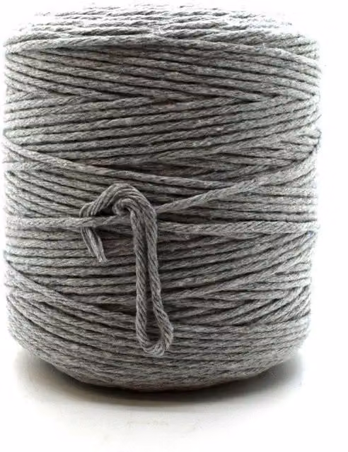 SolaDirect Premium Macrame Cord Twine in Red and Grey, 3mm Diameter, 50m Length
