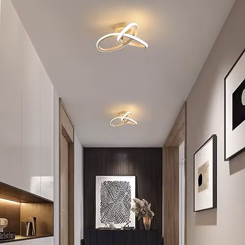 Goeco White Modern Square LED Ceiling Lamp, 20W, 2200LM – 3