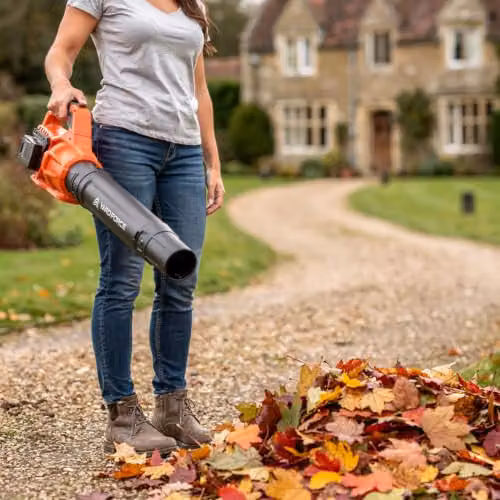 Yard Force 40V Cordless Leaf Blower with Brushless Motor, Boost-X Function and Two 20V 4.0Ah Lithium-Ion Batteries in Black and Orange – 2