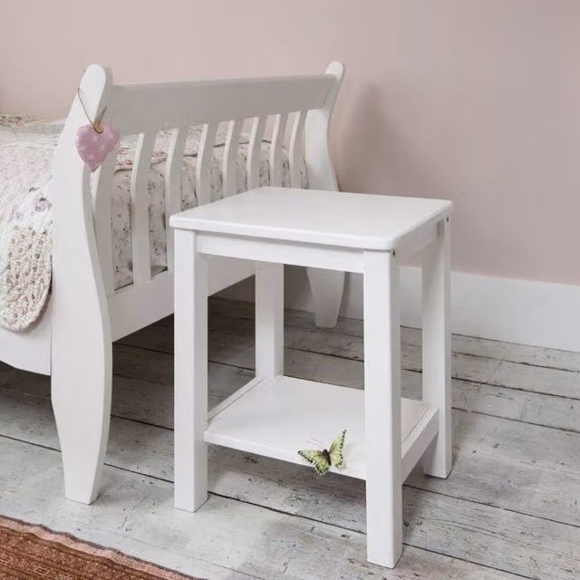 Nöa and Nani Sussex White Pine Wood Bedside Cabinet Side Table
