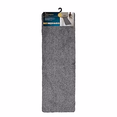 JVL Kensington Machine Washable Cotton Barrier Runner Doormat, Grey, W: 50 cm, L: 150 cm – 1