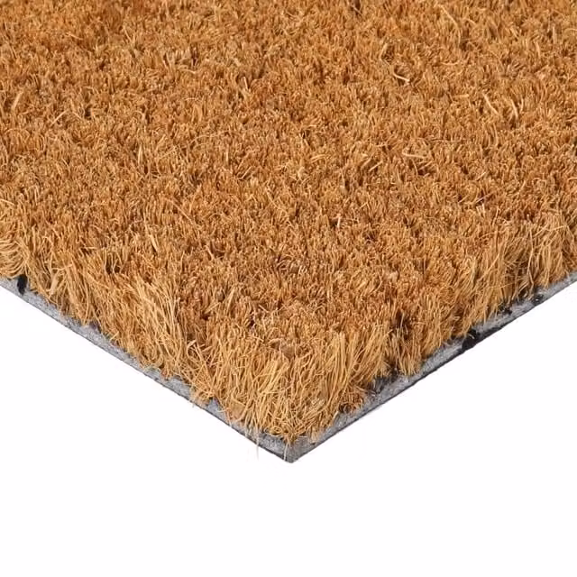 Berkfield Home Durable Rectangular Coir and PVC Door Mat, Brown, W: 45 cm, D: 75 cm