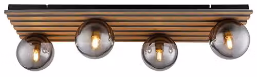 Globo Lighting Modern Sphere Ceiling Light in Black and Grey with 4x E27 Sockets, W/D/H: 90 x 30 x 20 cm – 3