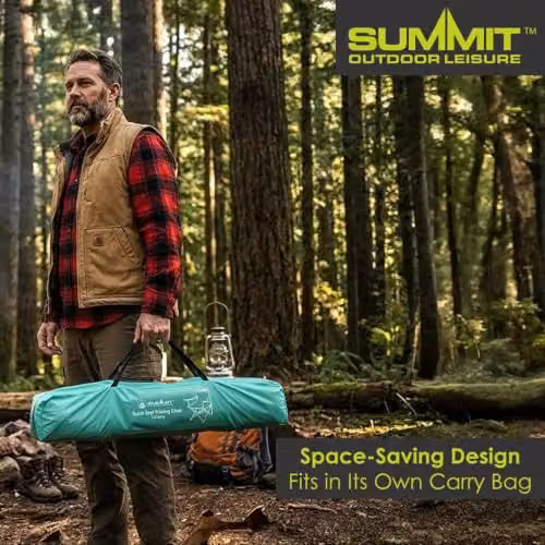 VFM e-Store Folding Camping Chair with Cup Holder and Carry Bag, Green, H 81 cm x W 51 cm x D 51 cm – 5