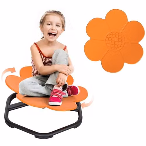 AIYAPLAY Sensory Spinning Swivel Chair for Kids and Toddlers, Orange