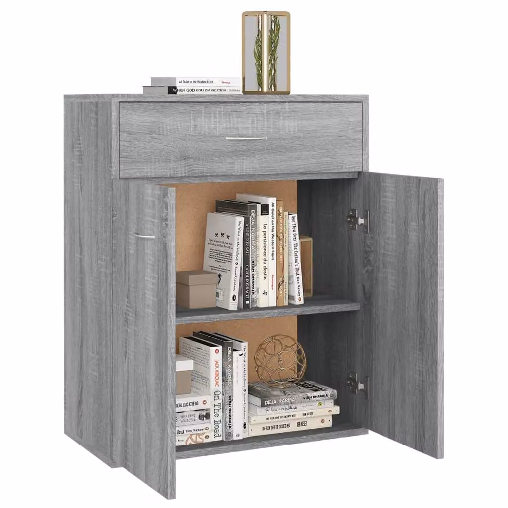 Berkfield Home Grey Sonoma Sideboard in Engineered Wood, W/D/H: 60 x 30 x 75 cm – 2