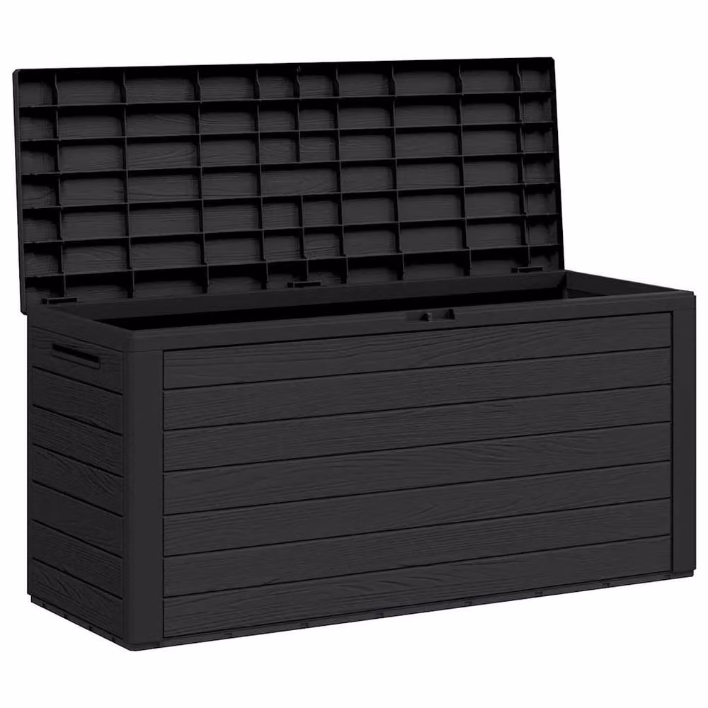 Berkfield Home Garden Storage Box in Anthracite and Black, W/D/H: 116 x 44 x 55 cm – 3