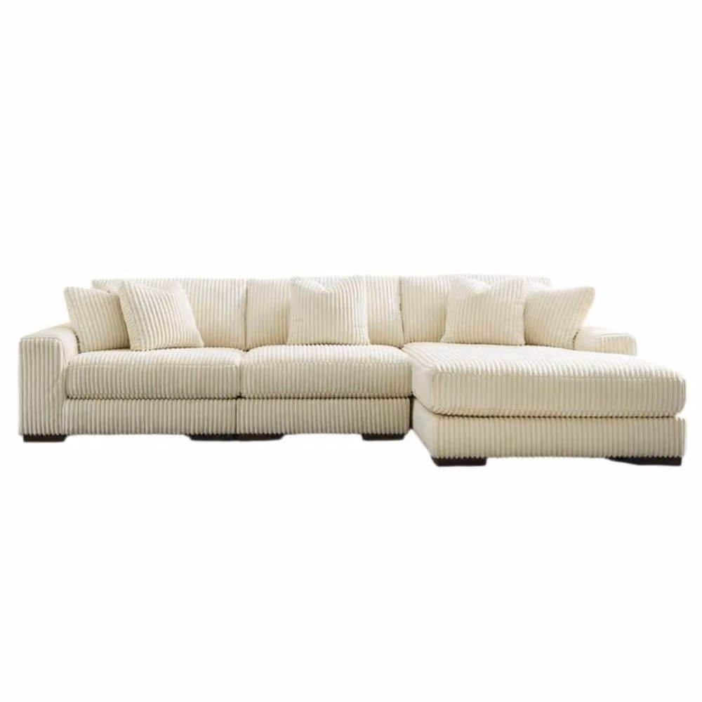 Snug Furniture Birmingham Ltd Jumbo Cord 3 Piece Modular L-Shape Sofa in Ivory – 2