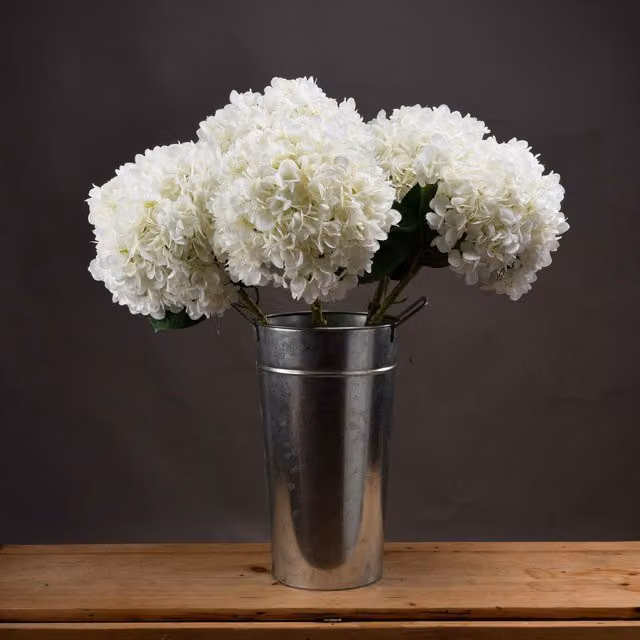 Love Lace White Hydrangea Oversized Artificial Textile Flower