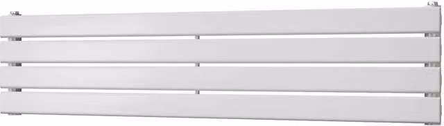 UK Radiators Typhoon Axis White Horizontal Designer Single Panel Steel Radiator W: 120 cm, H: 27.2 cm