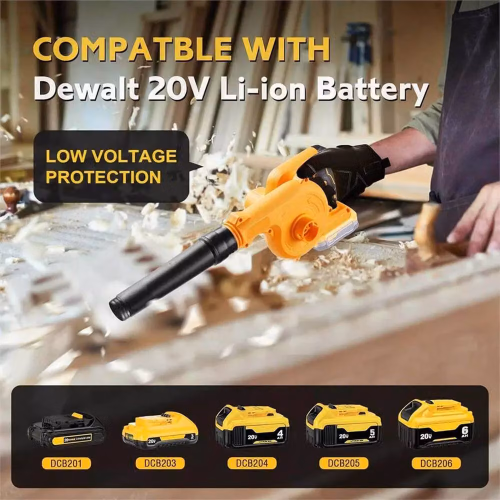 Nordara 2-in-1 Rechargeable Electric Leaf Blower and Vacuum in Yellow – 3