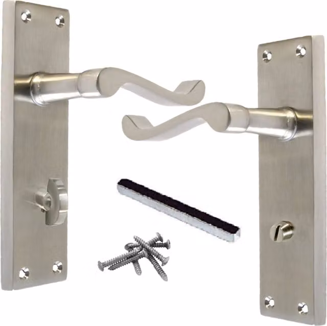 Betley Butterfly Brushed Silver Plate Door Handle