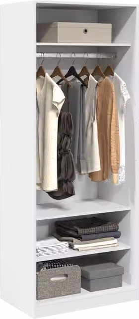Berkfield Home White Wardrobe W/D/H: 80 x 50 x 200 cm – 1