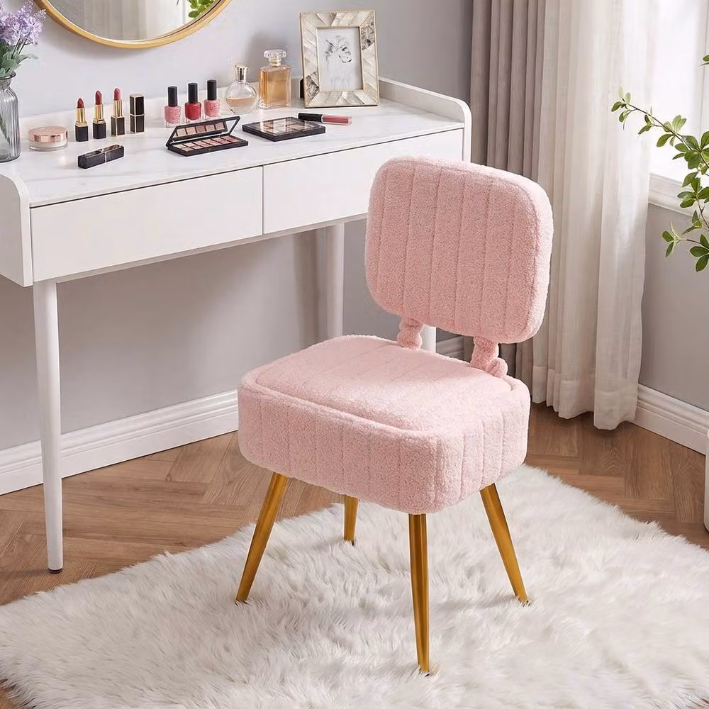 FORGEVIO Pink Vanity Stool Storage Ottoman – 2