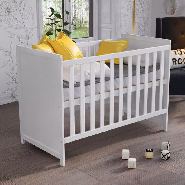 Love For Sleep Matilda Cot Bed in White Solid Pine Wood