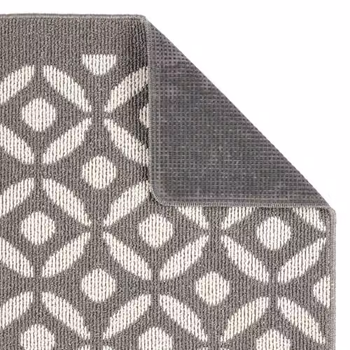 My Mat Stain Resistant Crescent Runner in Silver and Grey, W: 67 cm, L: 100 cm – 3