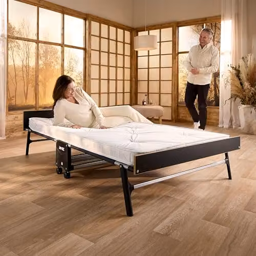 Jay-Be GP120 Grand Folding Bed with Pocket Sprung Mattress, Black, W/D/H: 120 x 200 x 24 cm – 2