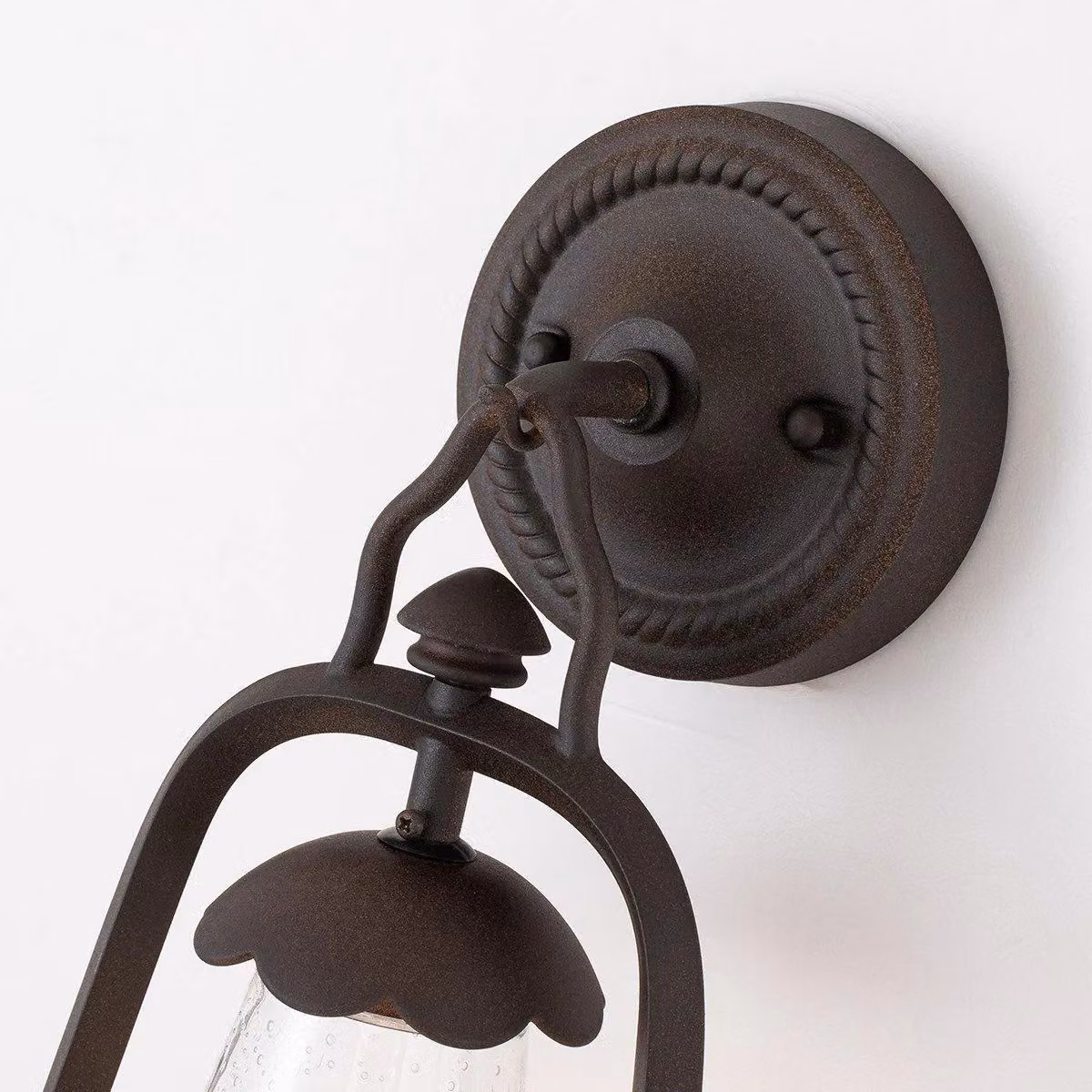 Netlighting Miners Vintage Outdoor Wall Lantern Light in Old Bronze and Brown, IP44, E14 – 4