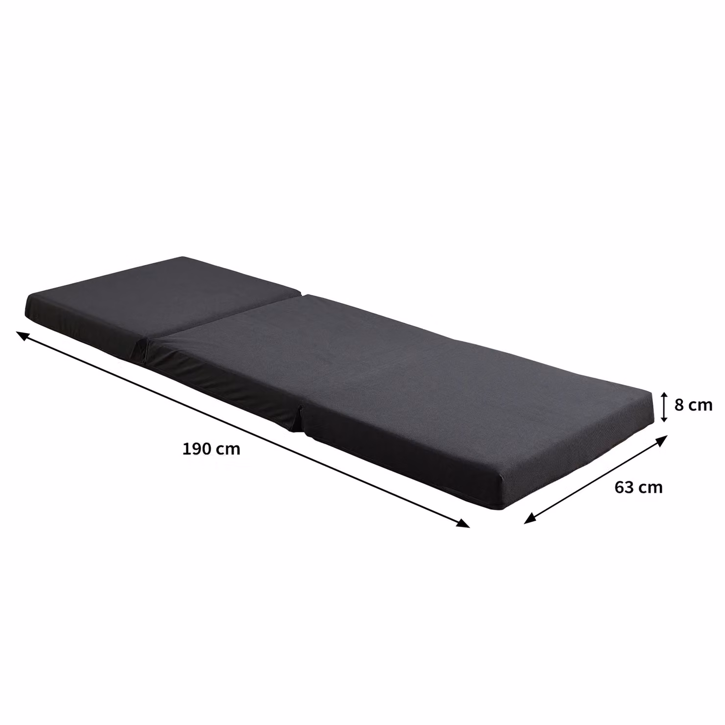 Rest Relax Badenia Visco Therapy Folding Z Bed Futon Mattress, Small Single, Pink and Black, Depth: 8 cm – 2