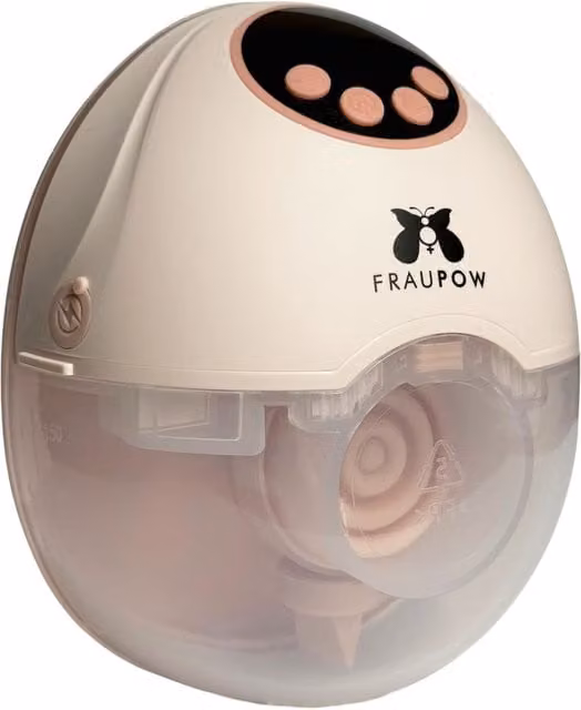 Fraupow Viva Pro Wearable Hands-Free Hospital Grade Breast Pump in Beige and Transparent