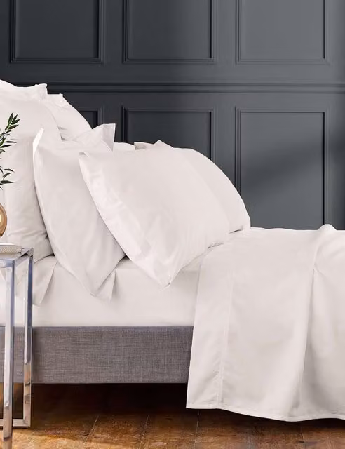 Bedeck of Belfast Egyptian Cotton 1000 Thread Count Flat Sheet, Beige, W: 140 cm, L: 200 cm