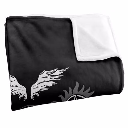Warner Bros. Supernatural Icons Silky Touch Super Soft Fleece Throw Blanket, Multicolour, W: 91.44 cm x L: 147 cm – 2