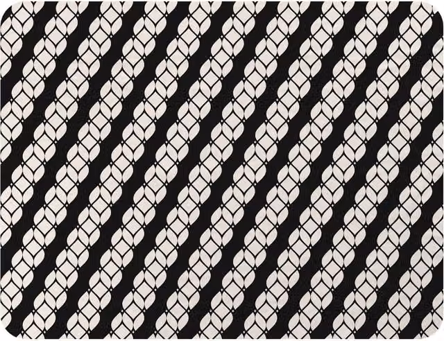 Benjamin Tate Design Striped Rope Pattern Fleece Blanket in Black and Beige, W/D/H: 120 x 150 cm – 2
