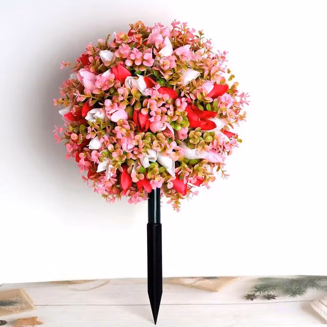 Quipulse Medium Multicolour Artificial Flower Ball Floor Decoration