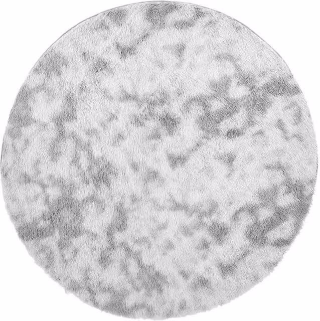 Berkfield Home Navarra Shaggy High Pile Rug in Silver Grey, W/D: 200 x 200 cm