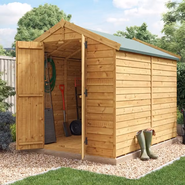 BillyOh Keeper Overlap Apex Wooden Shed in Brown