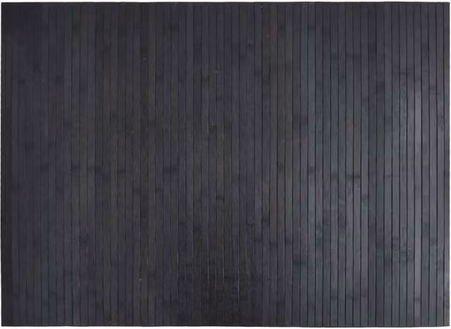 Berkfield Home Rectangular Bamboo Rug in Dark Grey, W: 70 cm, L: 100 cm – 1