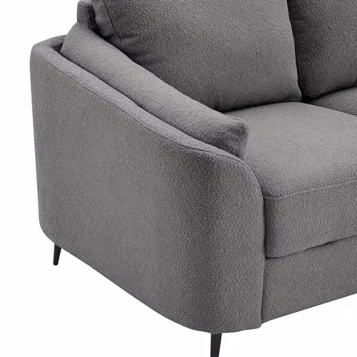 Home Detail Jack 3-Seater Sofa in Grey Boucle Fabric with Sleeping Function and Removable Covers – 4