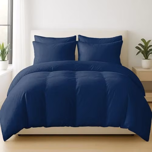 Pamposh Blue 400 Thread Count Egyptian Cotton Double Duvet Cover Set, 200 x 200 cm – 1