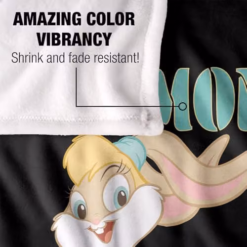 Warner Bros. Looney Tunes Lola This Mom Hustles Mother's Day Super Soft Silky Touch Fleece Throw Blanket, Multicolour, W/D/H: 91 x 147 cm – 3