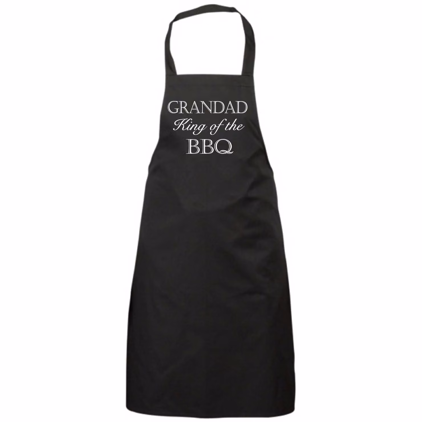 60 Second Makeover Limited Grandad King of the BBQ Men's Cotton Apron in Black – 2