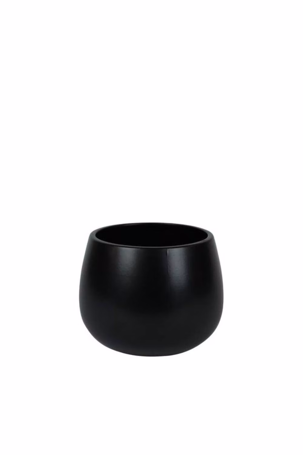 KDMD Hortus London Glossy Black Ceramic Round Tabletop Pot, 2 Pack, H: 14.5 cm, W/D: 14 cm – 2