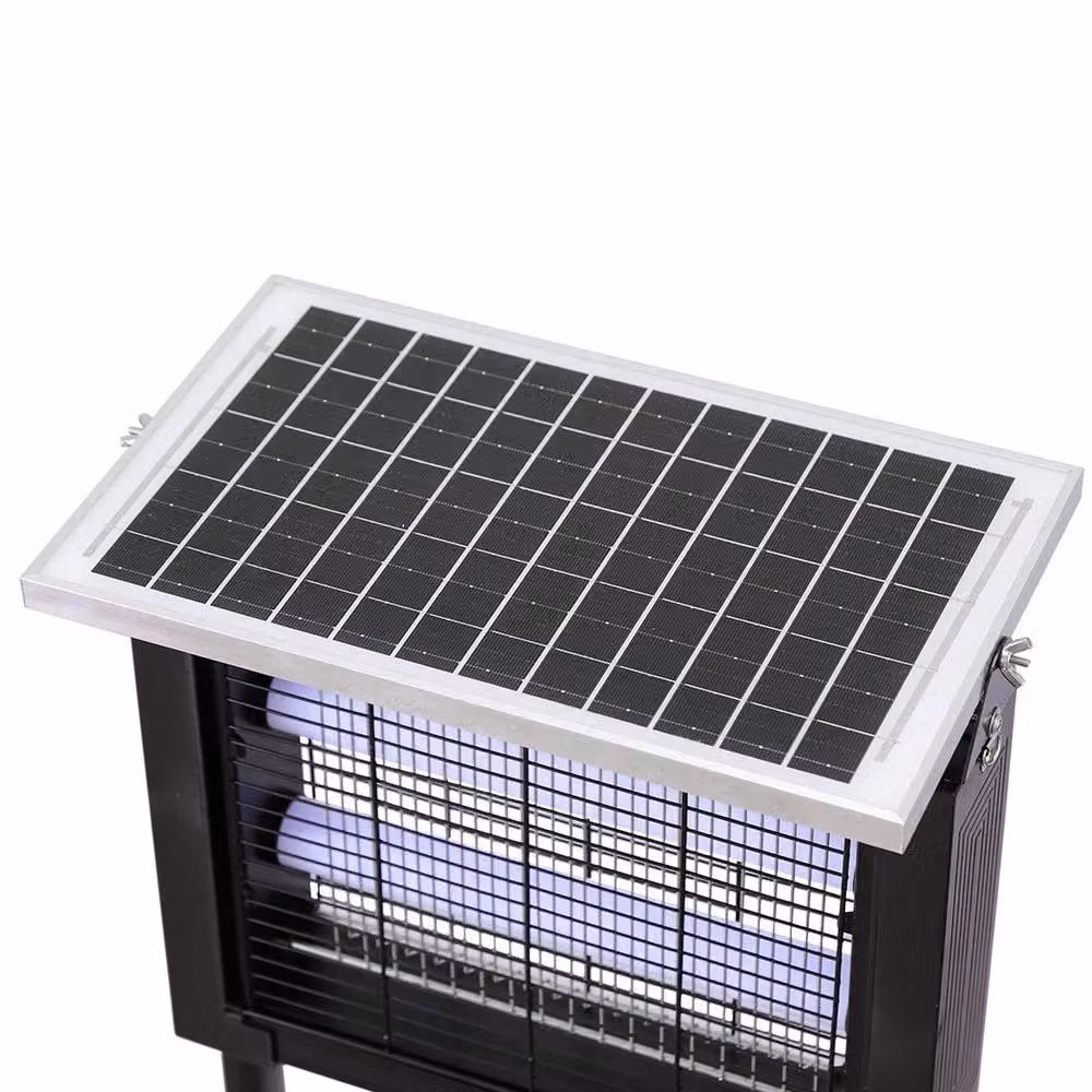 FLAVORA Portable Solar Bug Zapper for Outdoor Mosquito Control, Black, W: 100 cm, D: 100 cm, H: 51.7 cm – 5