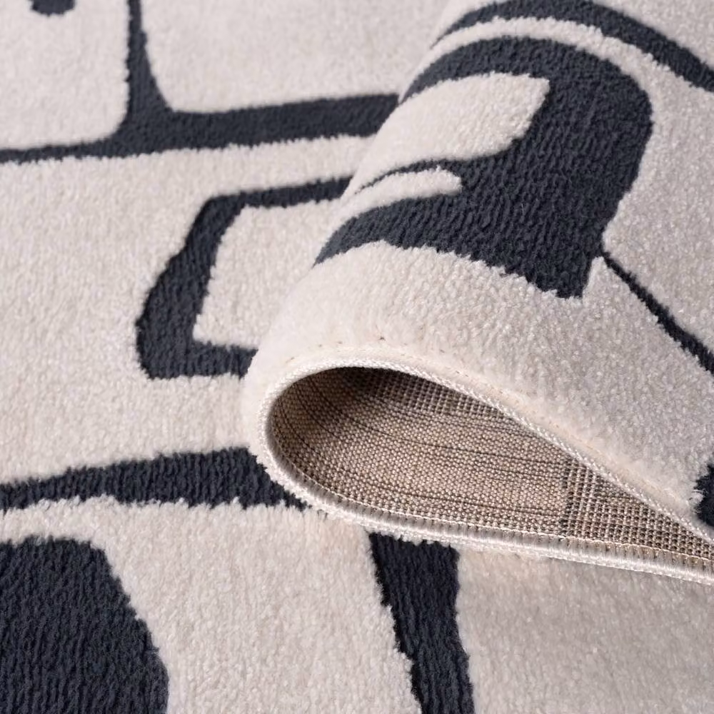 THE RUGS Loft Abstract Soft Pile Area Rug, Navy Blue and Multicolour, W: 160 cm, D: 230 cm – 5
