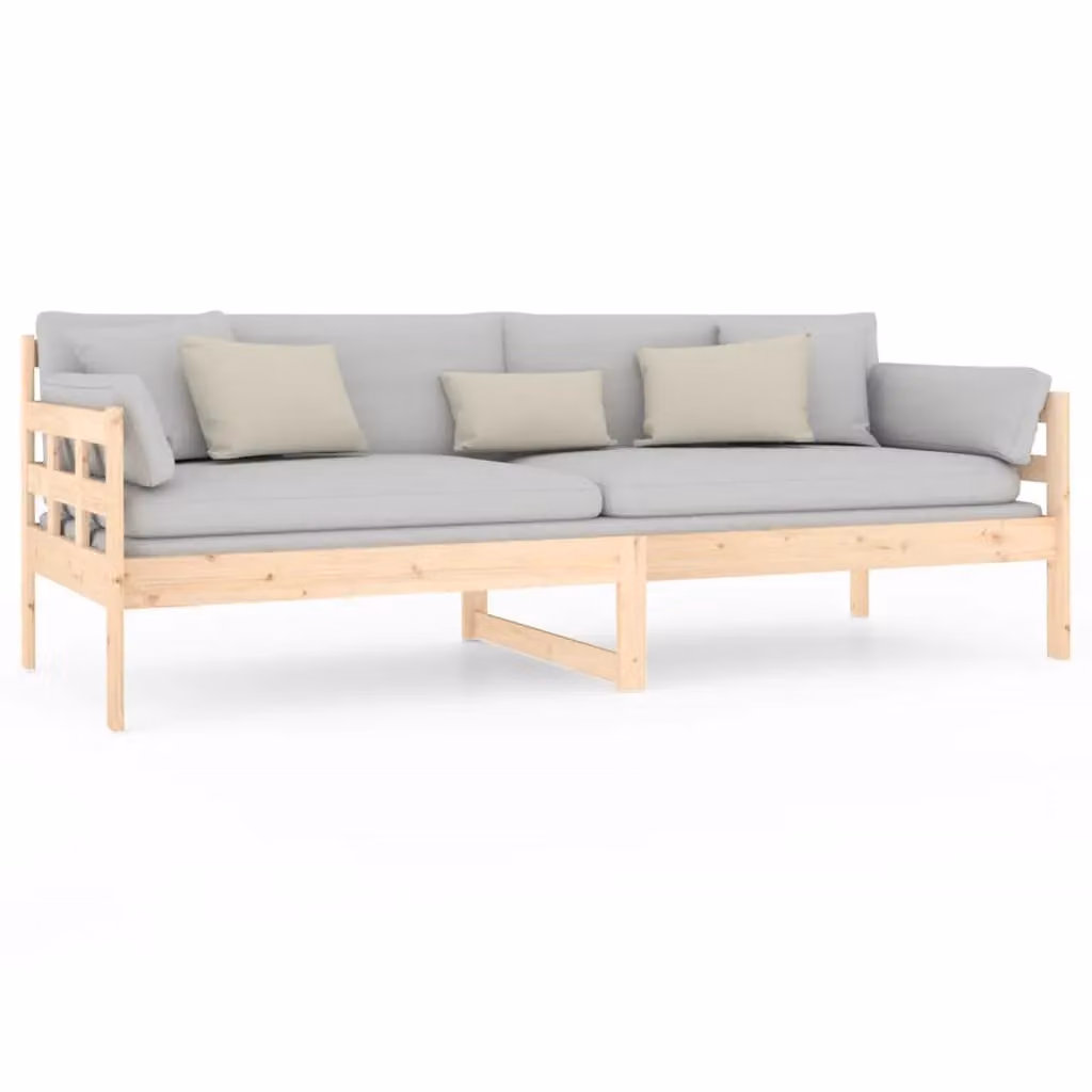 Berkfield Home Rustic Solid Wood Pine Day Bed, Brown, W: 80 cm, L: 200 cm – 2