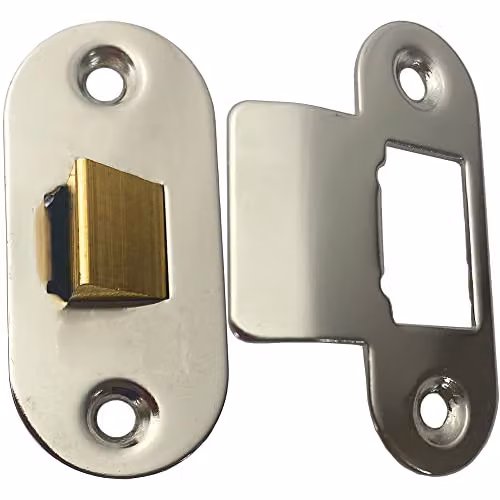 Loops 76mm Contract Standard Tubular Latch with Rounded Strike and Forend in Nickel Plated Silver – 2