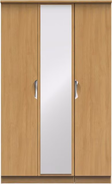 Ready Assembled 2 U Holborn Triple Mirror Wardrobe in Brown