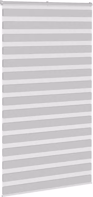 Berkfield Home Elegant Zebra Blind in Light Grey, W: 125 cm, H: 200 cm