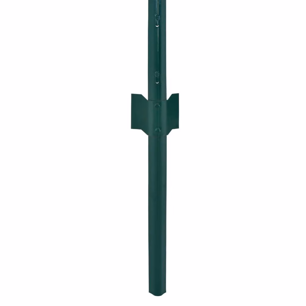 Berkfield Home Green PVC-Coated Steel Decorative Wire Mesh Fence with Posts, W: 25 m, H: 1.2 m – 2