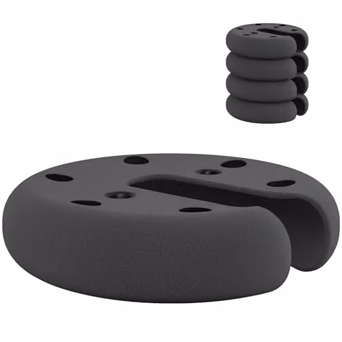 Outsunny Black Concrete Gazebo and Canopy Tent Weight Set of 4, 8.8kg Total Weight