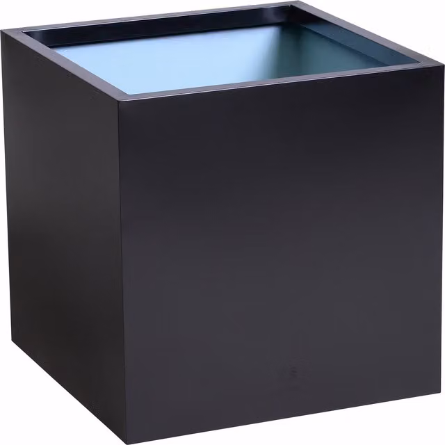 Primrose Black Galvanised Steel Cube Outdoor Planter Tub