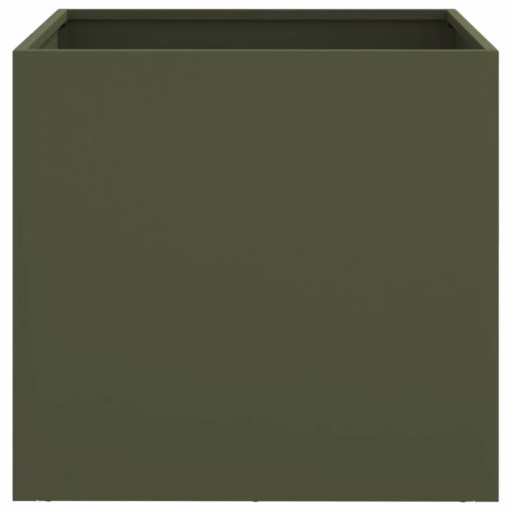 Berkfield Home Steel Planter Set in Green, 2 Pieces, W: 49 cm, D: 47 cm, H: 46 cm – 4